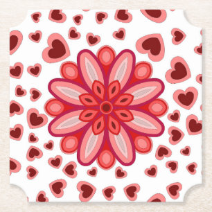 HART LOVE VRIENDIN WIFE JUBILEUM GIFT KARTONNEN ONDERZETTERS