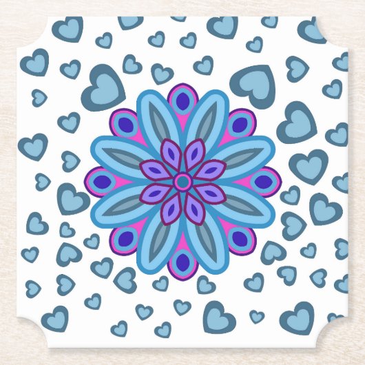 HART LOVE VRIENDIN WIFE JUBILEUM GIFT KARTONNEN ONDERZETTERS (Voorkant)