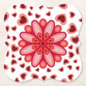 HART LOVE VRIENDIN WIFE JUBILEUM GIFT KARTONNEN ONDERZETTERS (Voorkant)