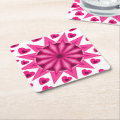 HART LOVE VRIENDIN WIFE JUBILEUM GIFT KARTONNEN ONDERZETTERS (Schuin)