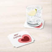 HART LOVE VRIENDIN WIFE JUBILEUM GIFT KARTONNEN ONDERZETTERS (Insitu)