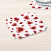 HART LOVE VRIENDIN WIFE JUBILEUM GIFT KARTONNEN ONDERZETTERS (Gekanteld)