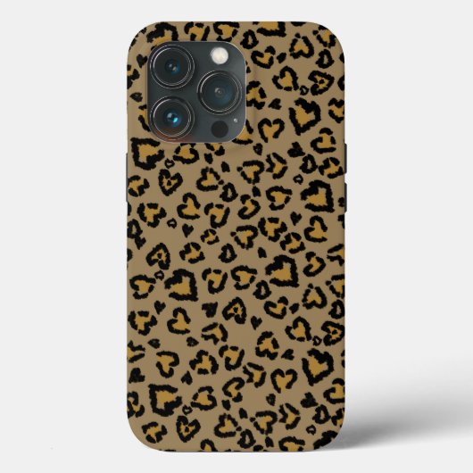 Hart Luipaard Patroon in Natuurlijke Kleuren Case-Mate iPhone Case (Achterkant)