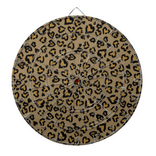 “Hart Luipaard Patroon in Natuurlijke Kleuren Dartbord
