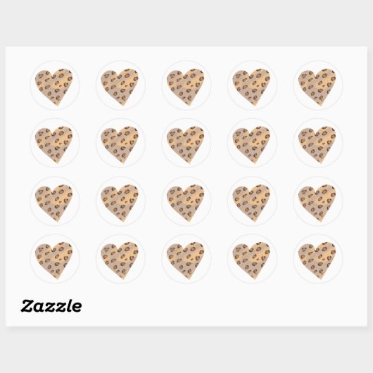 Hart Luipaarden, aangepaste Stickers (Vel)