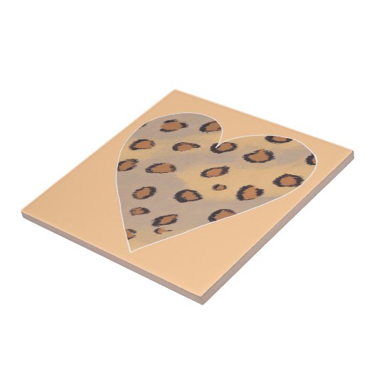 Hart Luipaarden, aangepaste Tegels Tegeltje (Zijkant)
