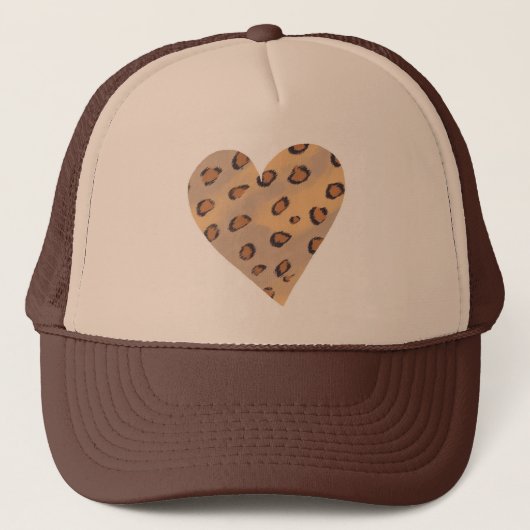 Hart luipaarden, aangepaste trucker hoeden pet (Voorkant)