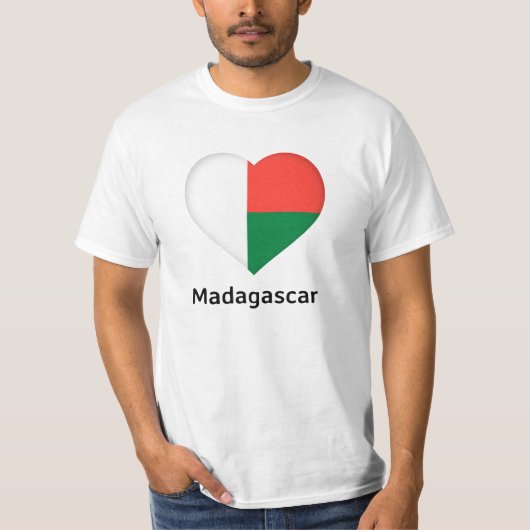 Hart - Madagaskar-vlag T-shirt (Voorkant)