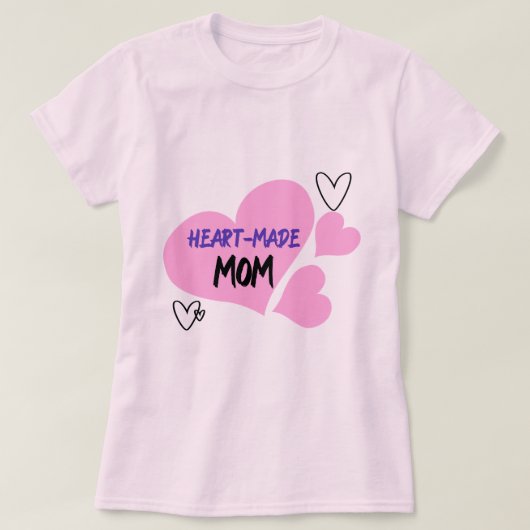Hart-Made Moeder Adoptie Moeder T-shirt (Design voorkant)
