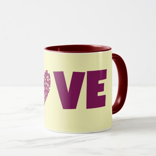 Hart Magenta Mok Love Cup (Voorkant rechts)