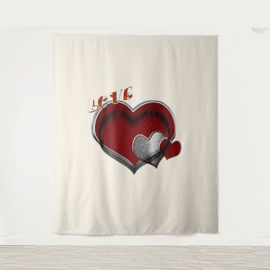 Hart Magic Beige Business Tapestry Extra-Large Wandkleed (Voorkant)