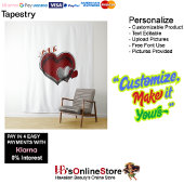 Hart Magie Wit Zakelijk Tapijt Extra-Large Wandkleed