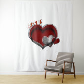 Hart Magie Wit Zakelijk Tapijt Extra-Large Wandkleed (In situ)