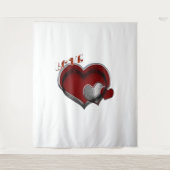 Hart Magie Wit Zakelijk Tapijt Extra-Large Wandkleed (Voorkant)