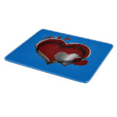Hart Magisch Blauw Glas Snijplank 15.2x17.8cm (Hoek)