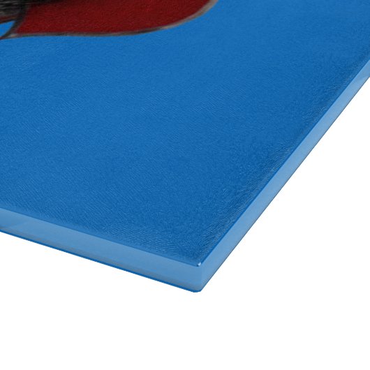 Hart Magisch Blauw Glas Snijplank 38.1x27.9cm (Hoek)