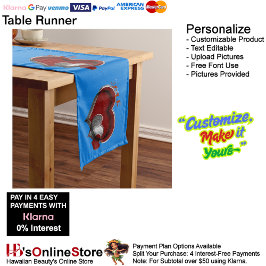 Hart Magisch Blauw Tafelloper Huishoudlinnen