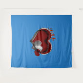 Hart Magisch Blauw Zakelijk Tapijt Extra-Large Wandkleed (Voorkant (horizontaal))