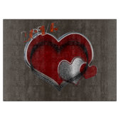 Hart Magisch Bruin Glas Snijplank 38.1x27.9cm (Voorkant)