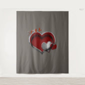 Hart Magisch Bruin Zakelijk Tapijt Extra-Large Wandkleed (Voorkant)