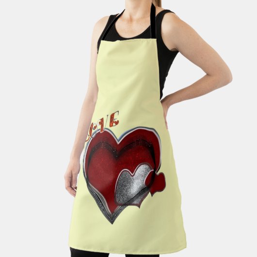 Hart Magisch Geel Groot Schort (Insitu)
