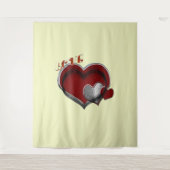 Hart Magisch Geel Zakelijk Tapijt Extra-Large Wandkleed (Voorkant)