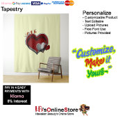 Hart Magisch Geel Zakelijk Tapijt Extra-Large Wandkleed