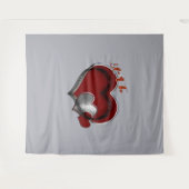 Hart Magisch Grijs Zakelijk Tapijt Extra-Large Wandkleed (Voorkant (horizontaal))