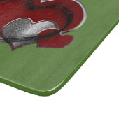 Hart Magisch Groen Glas Snijplank 15.2x17.8cm (Hoek)