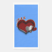 Hart Magisch Licht Blauw Papier Servet Gastenhandd (Voorkant)