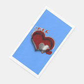 Hart Magisch Licht Blauw Papier Servet Gastenhandd (Hoek)