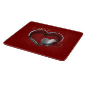 Hart Magisch Rood Glas Snijplank 15.2x17.8cm (Hoek)