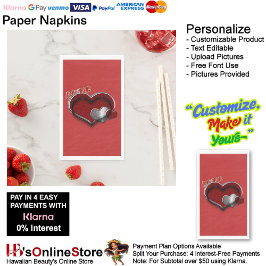 Hart Magisch Rood Papier Servet Gastenhanddoek