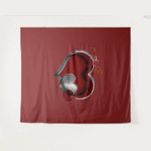 Hart Magisch Rood Zakelijk Tapijt Extra-Large Wandkleed (Voorkant (horizontaal))