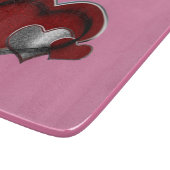 Hart Magisch Roze Glas Snijplank 15.2x17.8cm (Hoek)