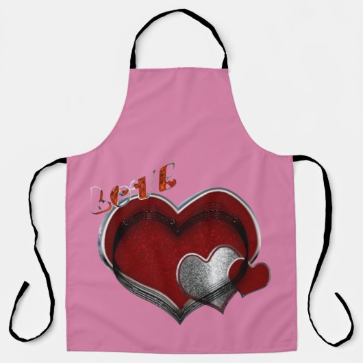 Hart Magisch Roze Groot Schort (Voorkant)