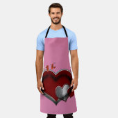 Hart Magisch Roze Groot Schort (Gedragen)