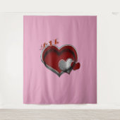 Hart Magisch Roze Zakelijk Tapijt Extra-Large Wandkleed (Voorkant)