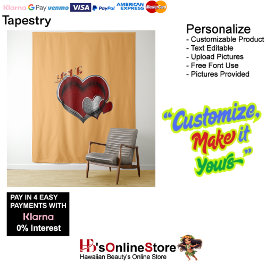 Hart Magisch Sinaasappel Zakelijk Tapijt Extra-Lar Wandkleed