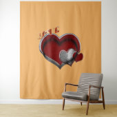 Hart Magisch Sinaasappel Zakelijk Tapijt Extra-Lar Wandkleed (In situ)