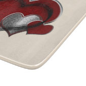 Hart Magische Beige Glas Snijplank 15.2x17.8cm (Hoek)