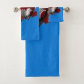 Hart Magische Blauwe Handdoek Set (Insitu)