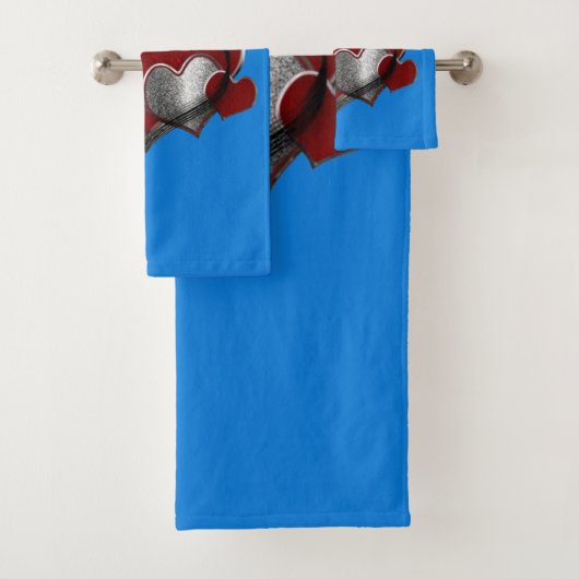 Hart Magische Blauwe Handdoek Set (Insitu)