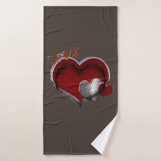 Hart Magische Bruine Badkamer Handdoek Set (Badhanddoek)