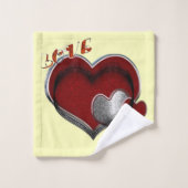 Hart Magische Gele Handdoek Set (Wasdoekje)