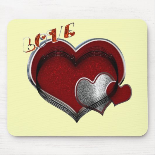 Hart Magische Gele Muismat (Voorkant)