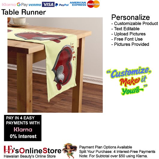 Hart Magische Gele Tafelloper Huishoudlinnen