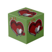 Hart Magische Groene Foto Kubus (Voorkant hoekig)