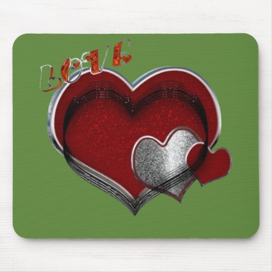 Hart Magische Groene Muismat (Voorkant)