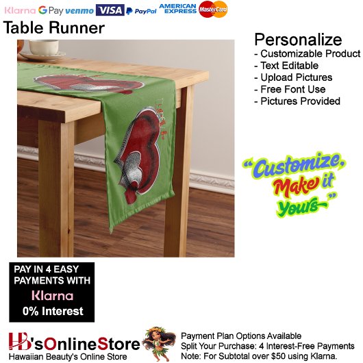 Hart Magische Groene Tafelloper Huishoudelijk Linn